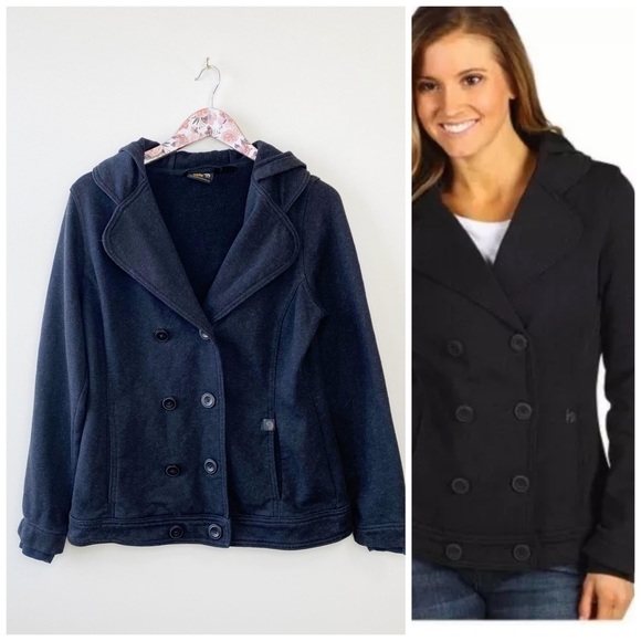 MOUNTAIN HARDWEAR Grettana Gray Peacoat Hoodie Jacket! Medium - Picture 1 of 10